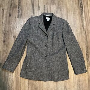 Talbots Collection Wool‎ Cashmere Blazer Suit Jacket Womens Size 4 Made in Italy